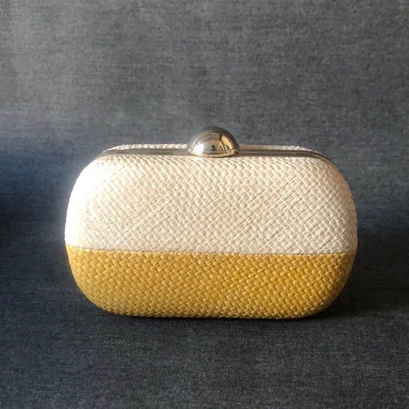 Ivory and Yellow Clutch - Picture 1 of 3